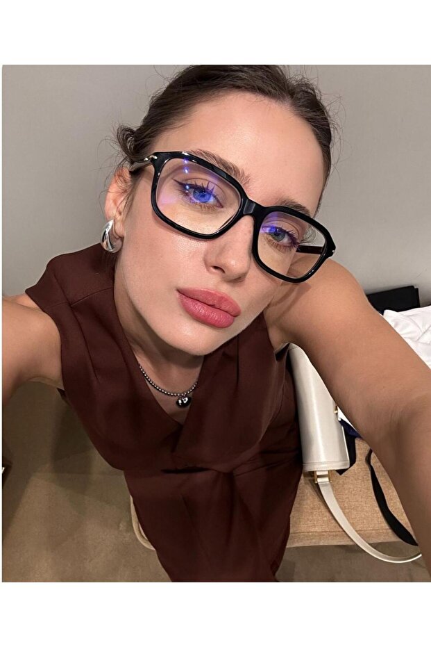 Tor Cornered Black Unisex Women Men Blue Light Protection Glasses Glass Changes