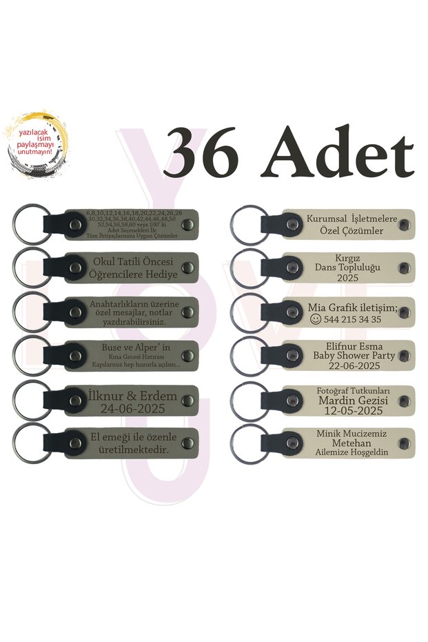 Name Written Keychain, Purple Violet & Navy Blue, Special Gift for Training Participants Set of 36