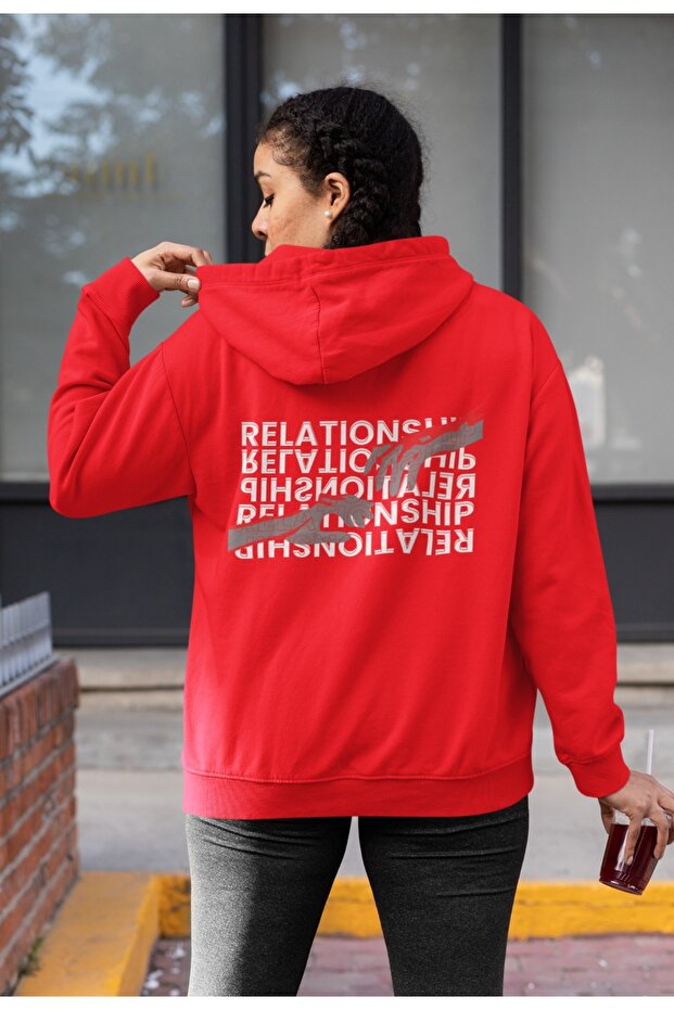 سترة بقلنسوة مطبوعة ملونة من RELATIONSHIP