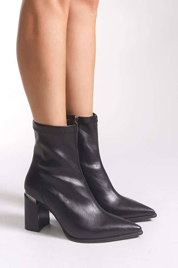 Kadın Sivri Burun Streç Bot 0012080 Siyah - 1