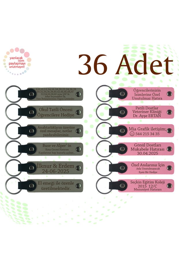 Name Written Keychain, Purple Violet & Navy Blue, Special Gift for Training Participants Set of 36