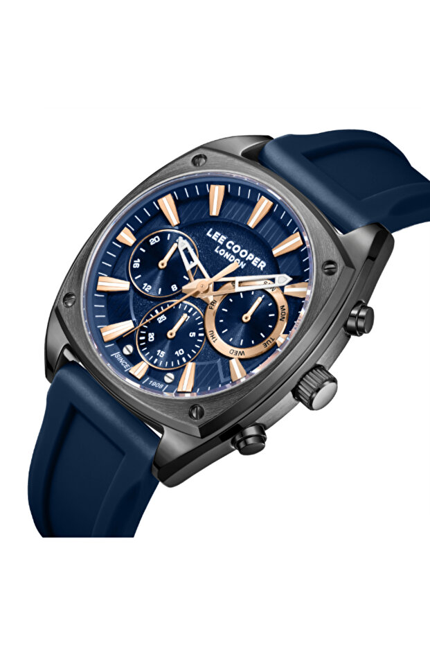Men's Multi Function Dark Blue Dial Watch - LC08237.099 - 2