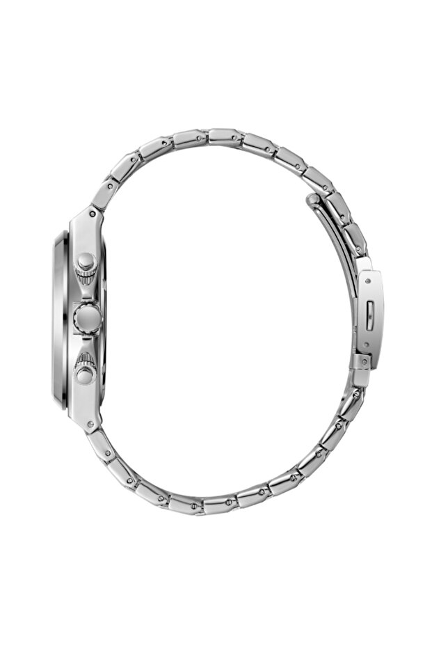 ساعة رجالية متعددة الوظائف بمينا فضي - LC08188.330 - 3