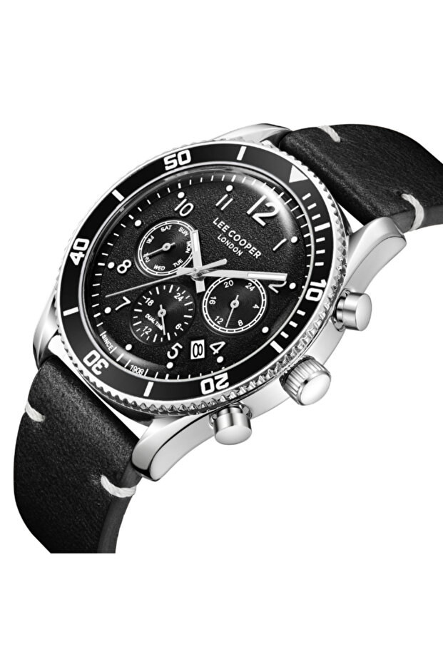 ساعة رجالية متعددة الوظائف بمينا أسود - LC08260.351 - 4