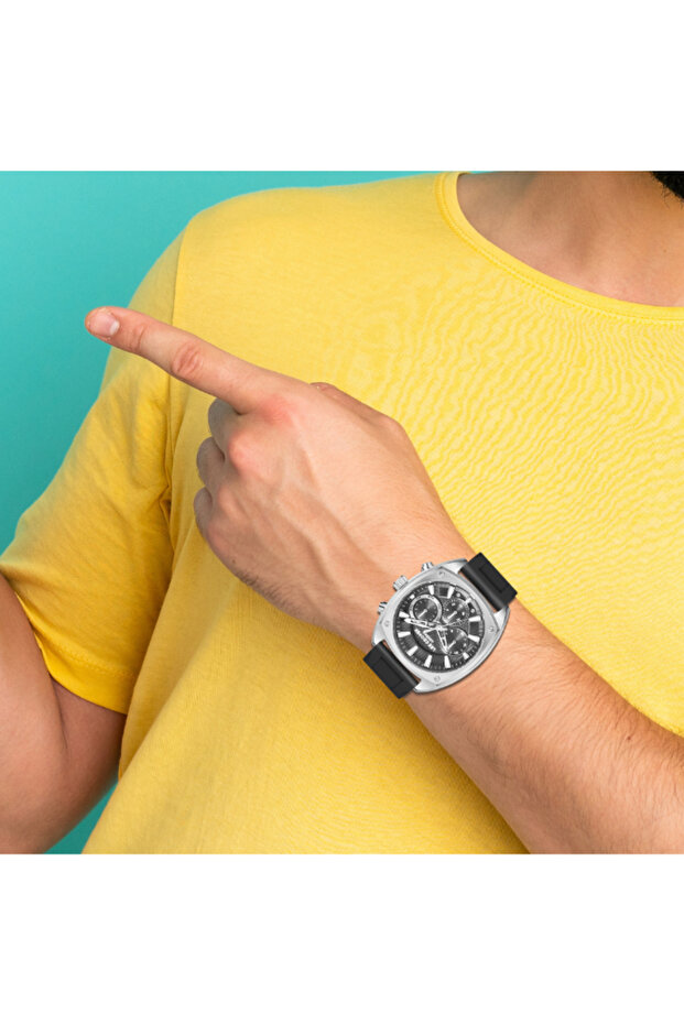 ساعة رجالية متعددة الوظائف بمينا رمادي - LC08237.361 - 6