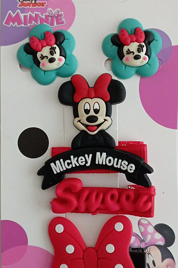Set of 4 Mickey Model Elegant Buckles with Girl Figures
