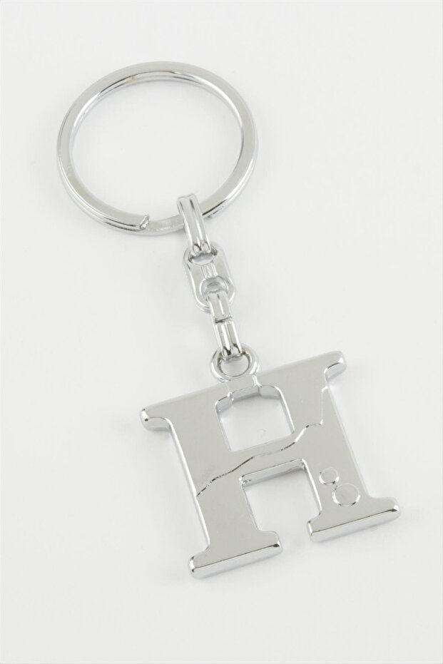 Lettered Metal Keychain