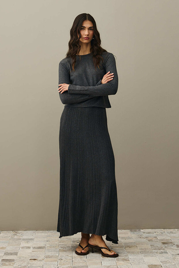 Fitilli Basic Pamuk Takım Antrasit - 5