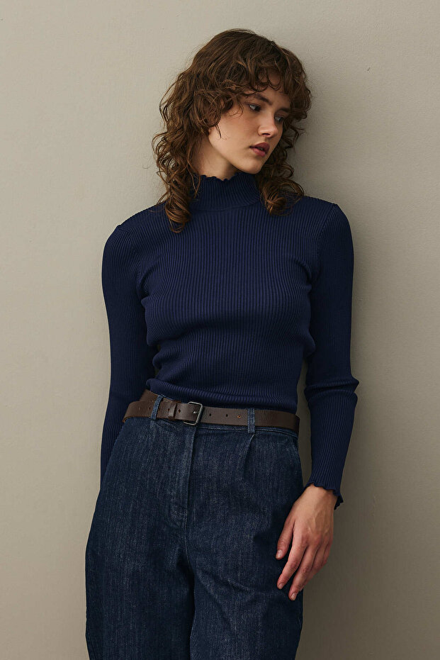 Fitilli Basic Kazak Lacivert - 4