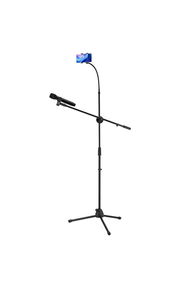 SJ-09 Music Instrument Professional Adjustable Angle Floor Tripod Microphone Stand with Universal Ro