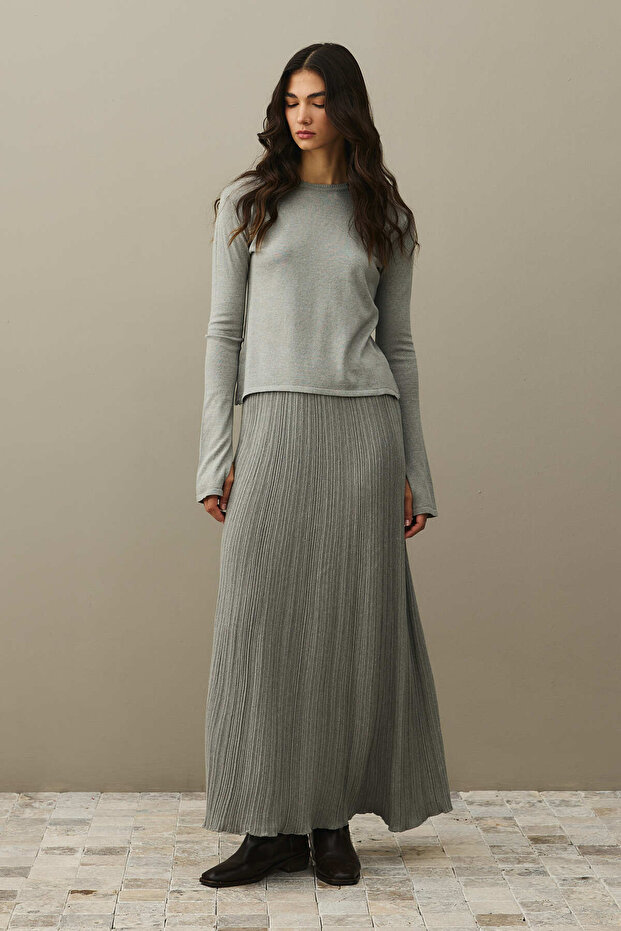 Fitilli Basic Pamuk Takım Gri - 2