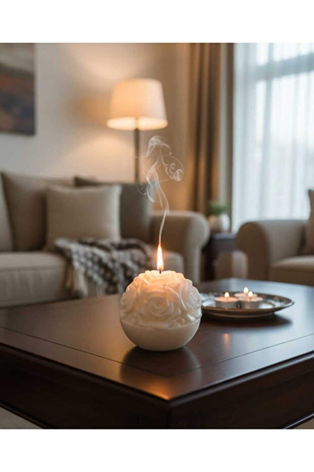 شمعه بزخرفة الورد - 1