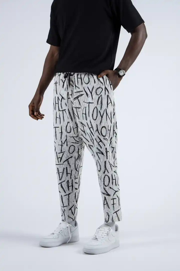 Buy Elastic Waist Cotton Baggy Pants