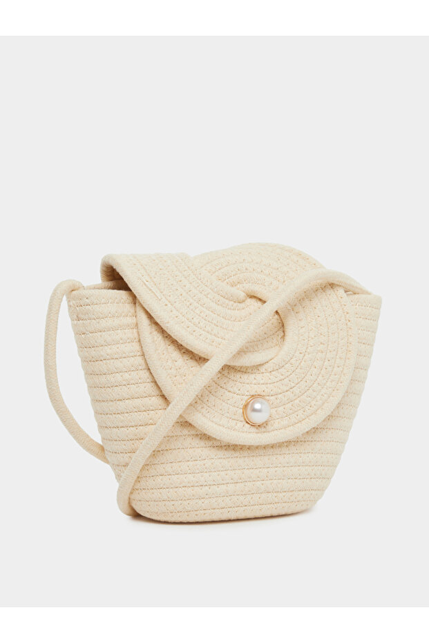 Embellished Faux Pearl Crossbody Bag