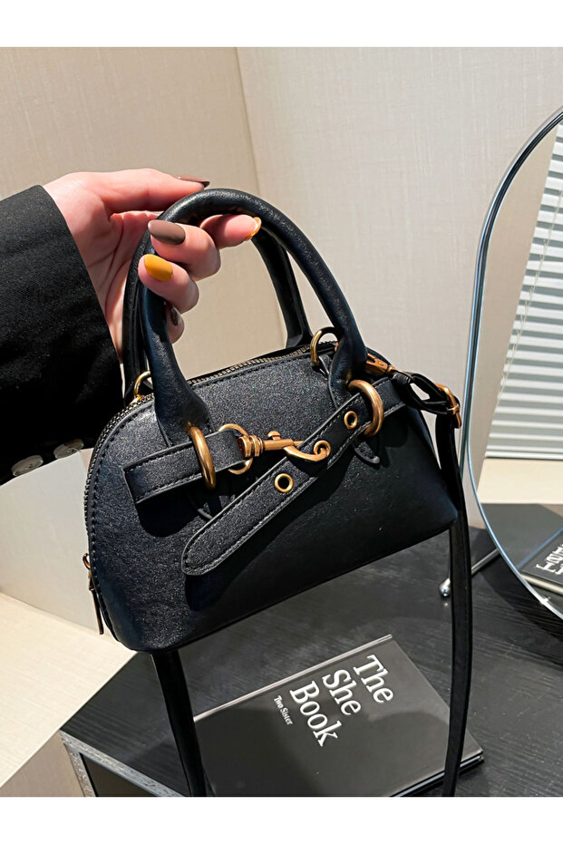 حقيبة يد صلبة بمقبض مزدوج - 1