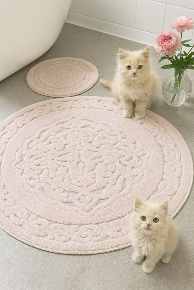 Round 2-Piece Bathroom Set 120X120 & 60X60 Powder