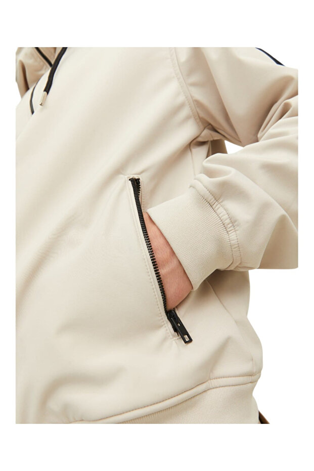 JACK &JONES Basic Softshell Hood jacket - 12236300-Moonbeam - 3