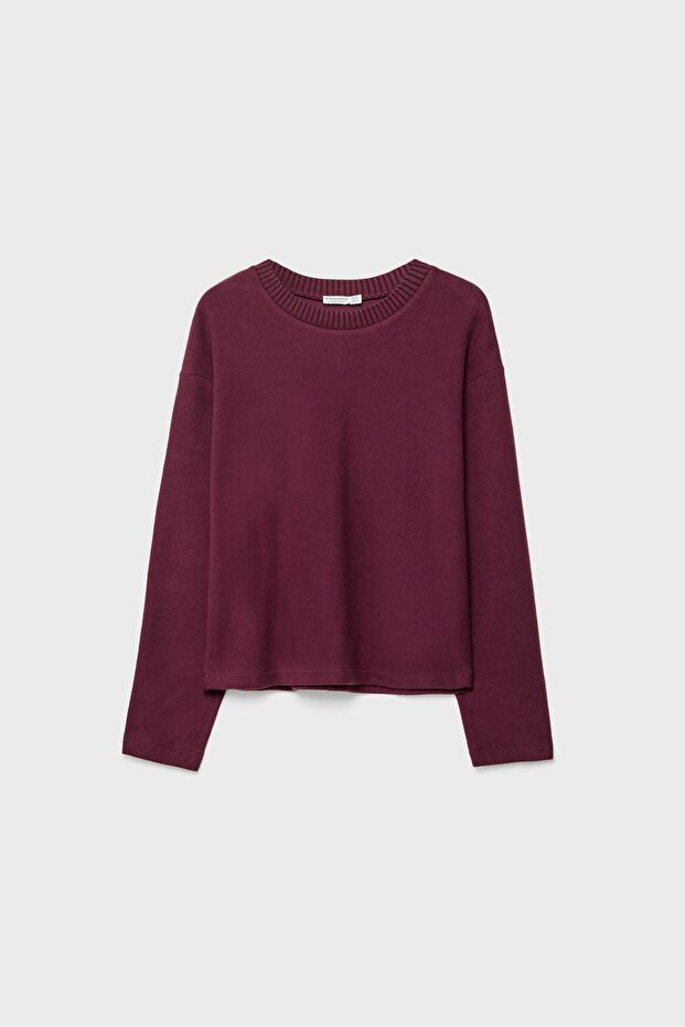 Bisiklet Yaka Örme Tişört - 6