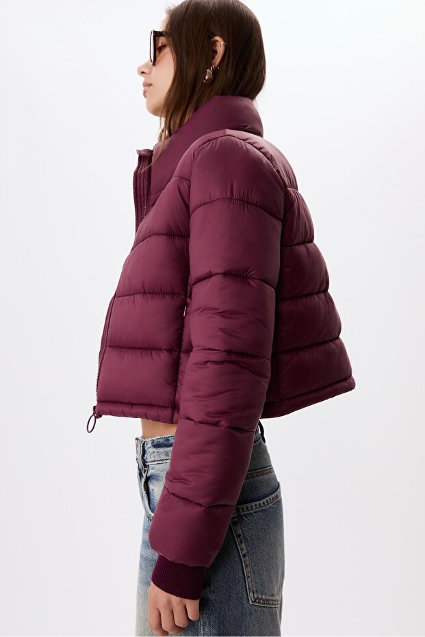 Dik Yakalı Şişme Mont - 3