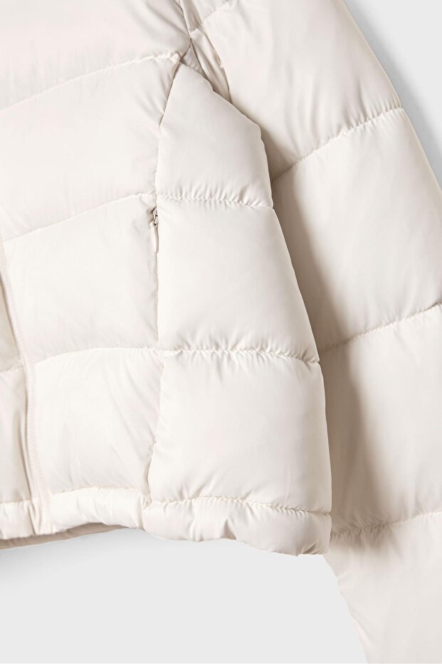 Dik Yakalı Şişme Mont - 8