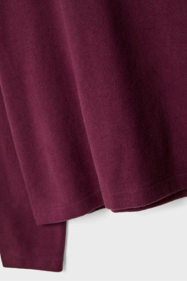 Bisiklet Yaka Örme Tişört - 8