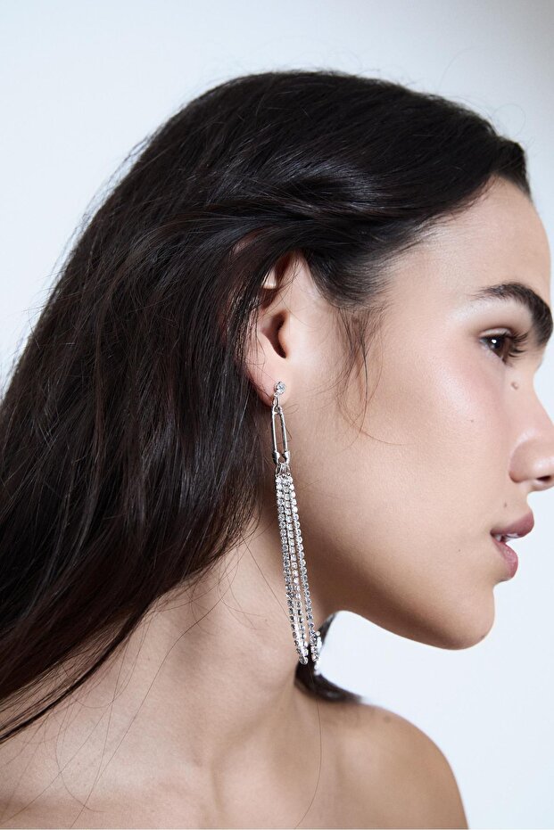 Uzun Parlak Küpeler - 4