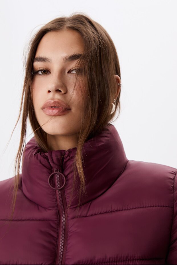 Dik Yakalı Şişme Mont - 4