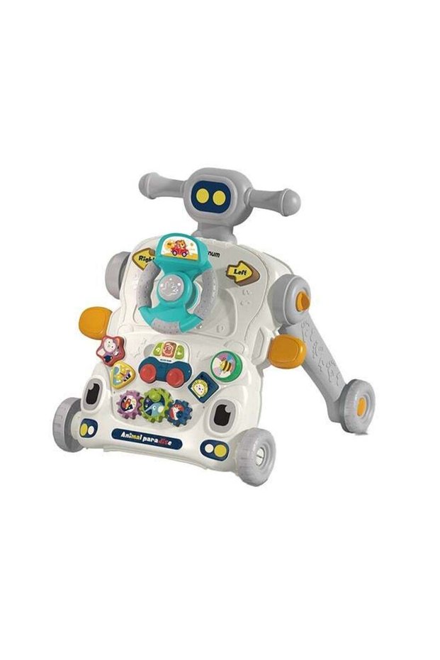 3 in 1 Baby Walker With Musical Keyboard - Grey