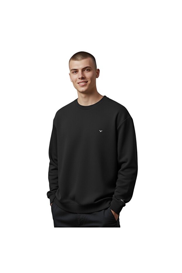 Men's Black Jazz 53140 Bis.Yk. Sweat Sweatshirt 53140-199