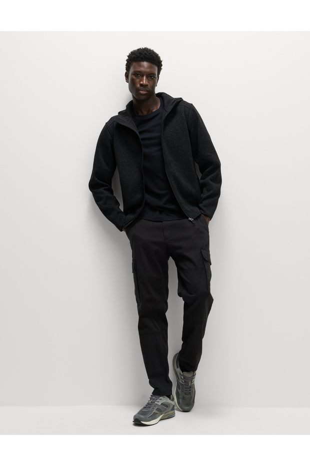 Pamuklu Kapüşonlu Hırka - 4