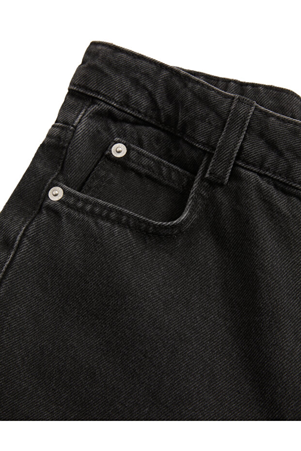 Geniş Paça Denim Pantolon - 3