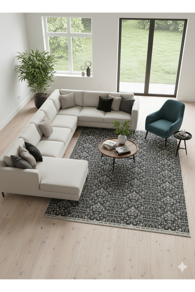 Modern Cotton Rug Cover Savan 4 m2 Woven 160x240 Without Elastic