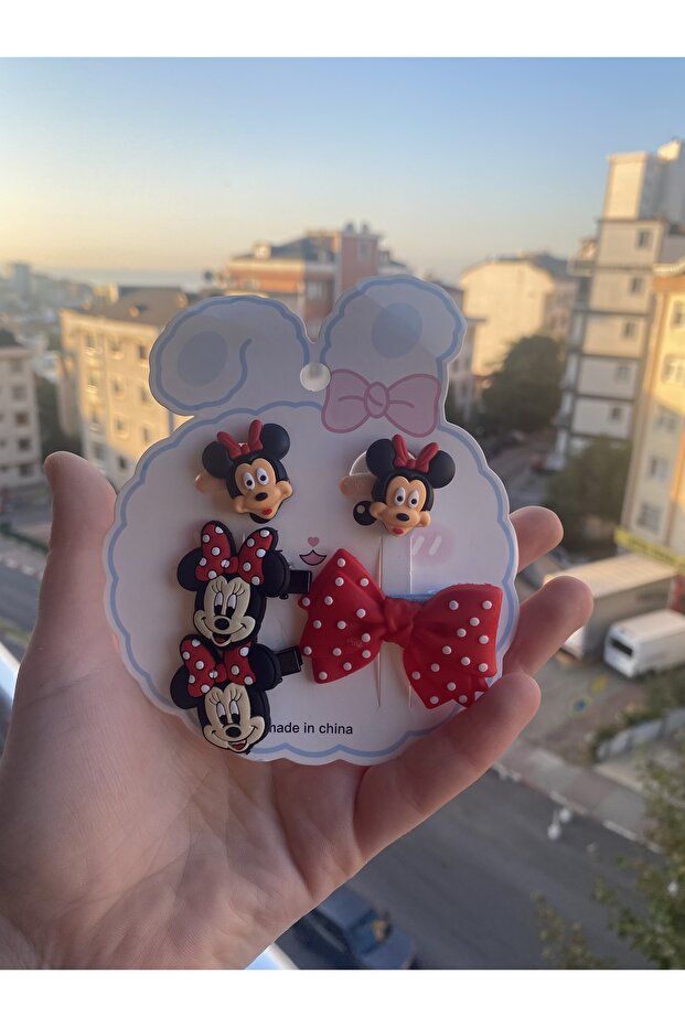 5 Lİ mickey mouse toka seti - 1