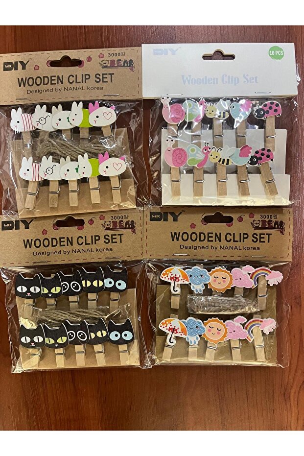 WOODEN CLIP ÇOKLU SET