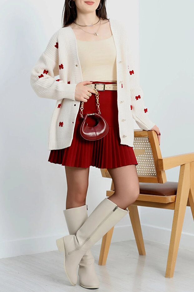 Triko Hırka Krem renk - 3