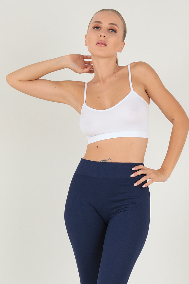 Seamless Embossed Patterned Bustier - 1