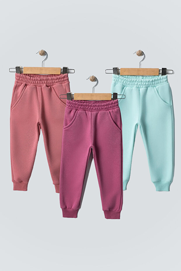 Girl's 3-Pack Fleece-Lined Sweatpants