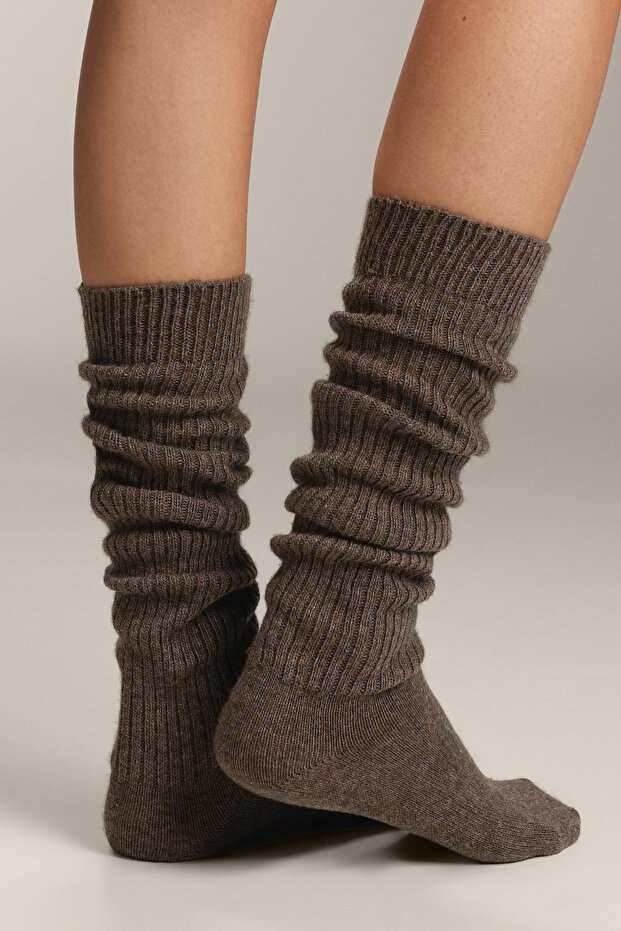 %21 kaşmir %14 yün uzun çorap - 3