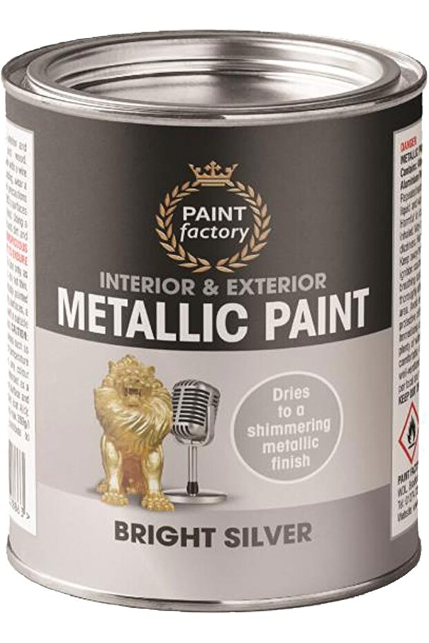 Metallic Tinned Paint Bright Silver 300ml