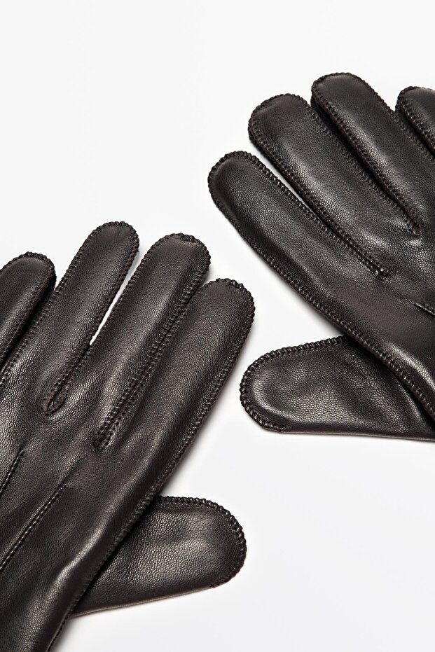 Napa yüzeyli deri eldiven - 4