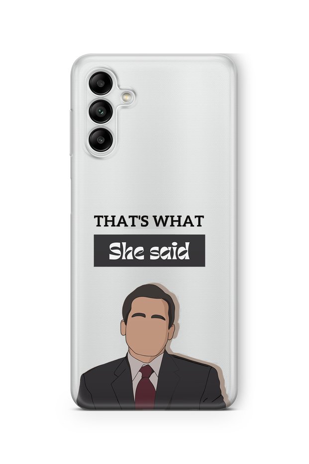 Samsung Galaxy A17 Compatible the Office Michael Scott Design Printed Transparent Case