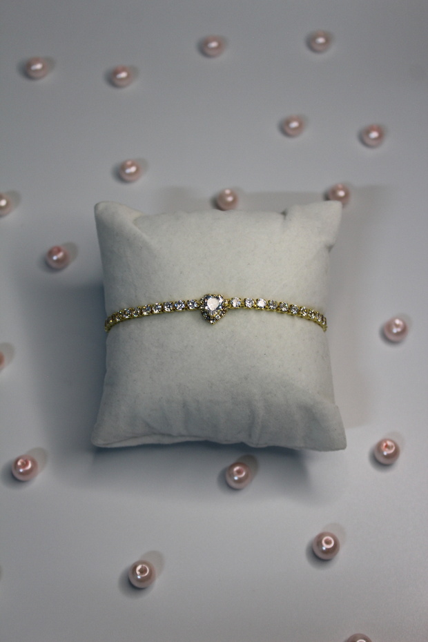 Gold Color Heart Waterway Bracelet
