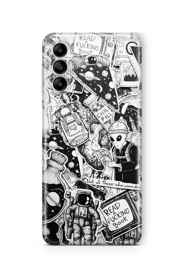 حافظة شفافة مطبوعة بتصميم Chill Pill متوافقة مع هاتف Samsung Galaxy S25 FE