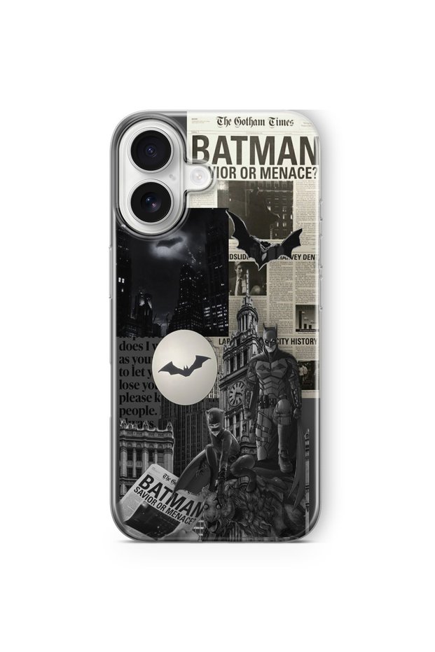 iPhone 17 Compatible Batman Design Printed Transparent Case