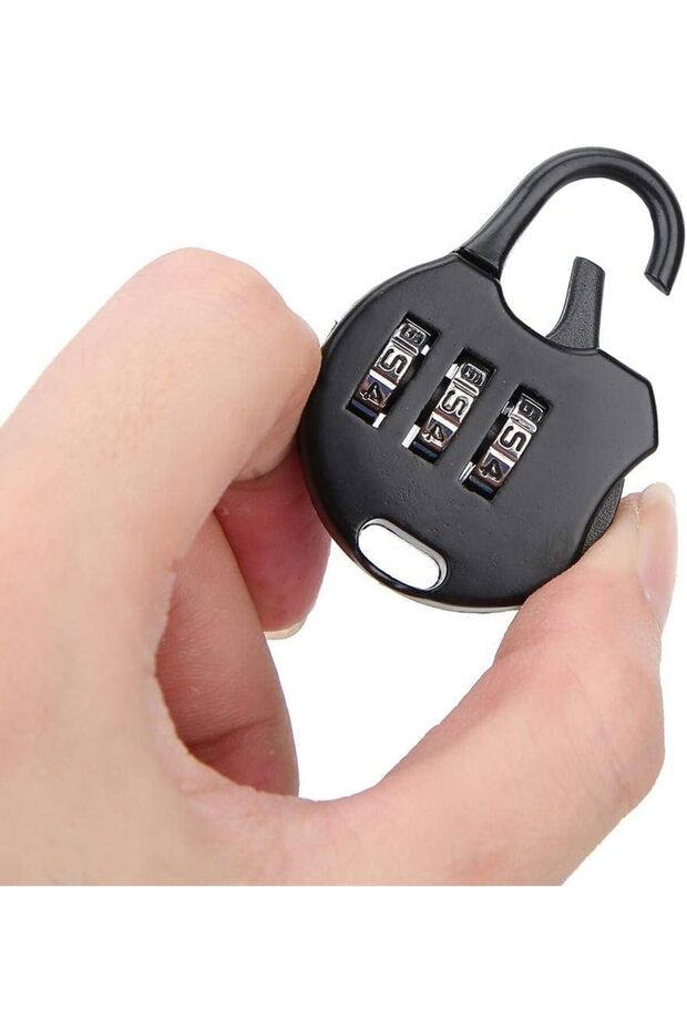 Two pieces Lock 3-Digit Resettable Mini Combination Lock – Compact & Secure Travel Padlock for Sui - 2