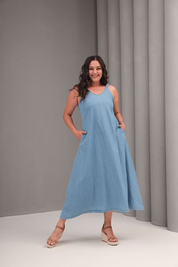 Denim Model Elbise - 4