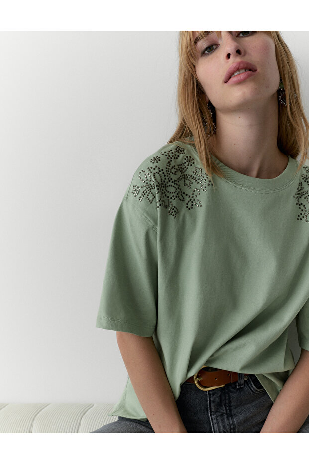 Per Una Pamuklu Oversize Tişört - 2