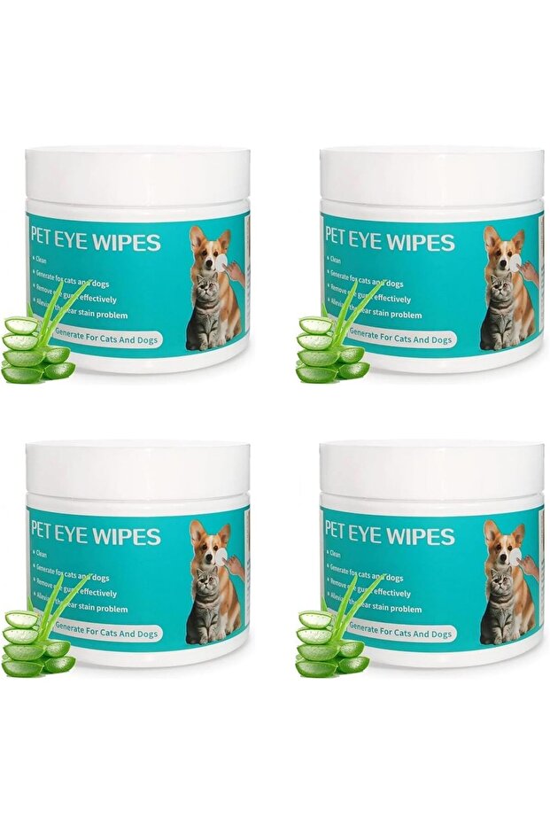 Sterile Pet Face Wipes for Cleaning Eyes & Removing Tear Stains – 400 Count (100 Wipes x 4 Boxes)