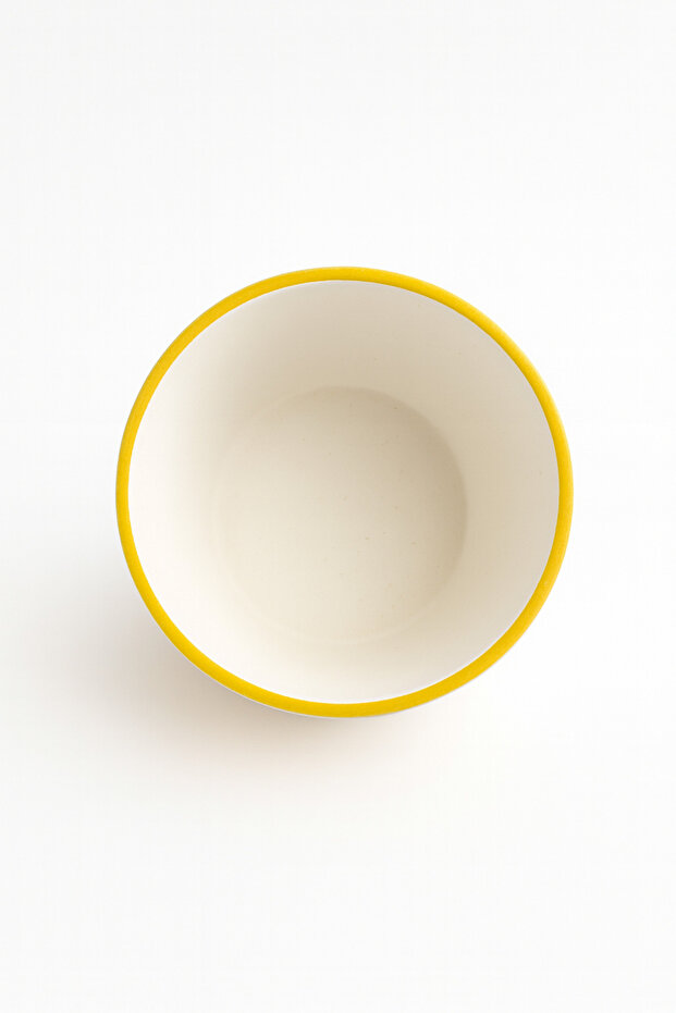 El Yapımı Seramik Saksı – Limon Desenli, Tabağıyla Birlikte - 4