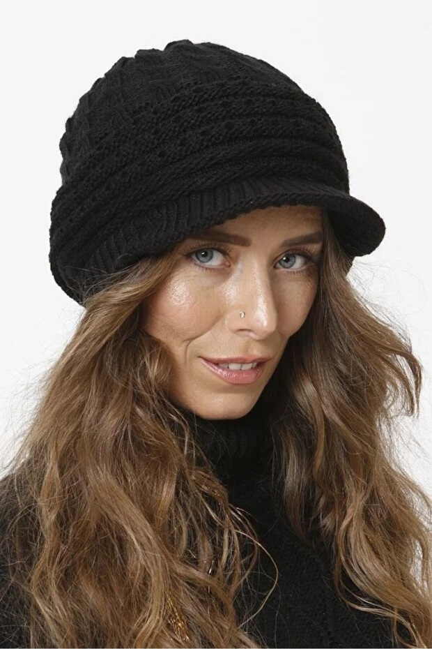 Peaked Lined Knitwear Knitted Beret